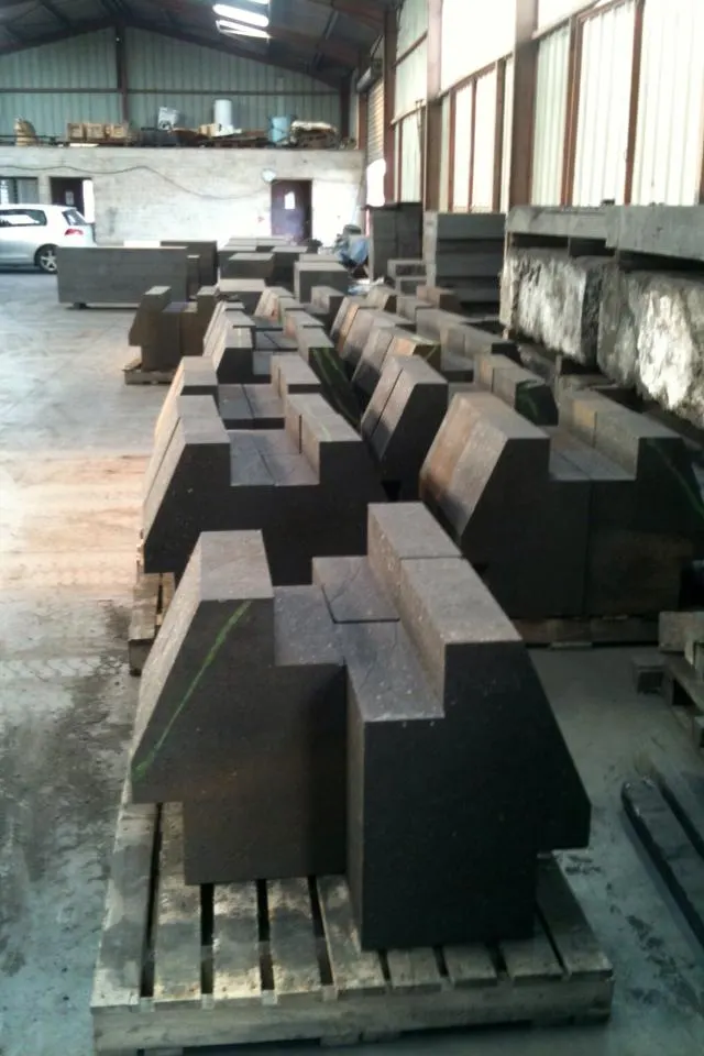 Graphite part machined to drawing